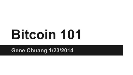 Bitcoin 101