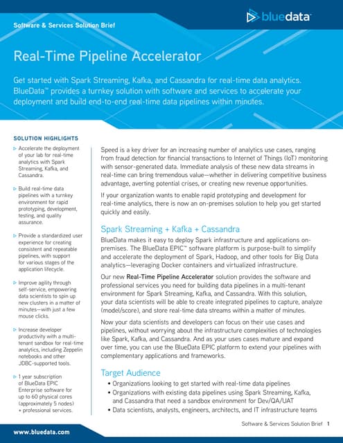 Solution Brief: Real-Time Pipeline Accelerator