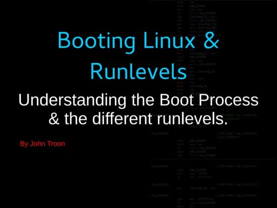 Linux : Booting and runlevels