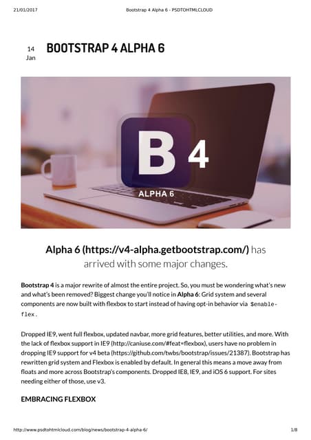 Bootstrap 4 alpha 6