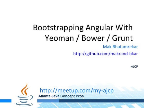 Bootstrapping angular js with bower grunt yeoman
