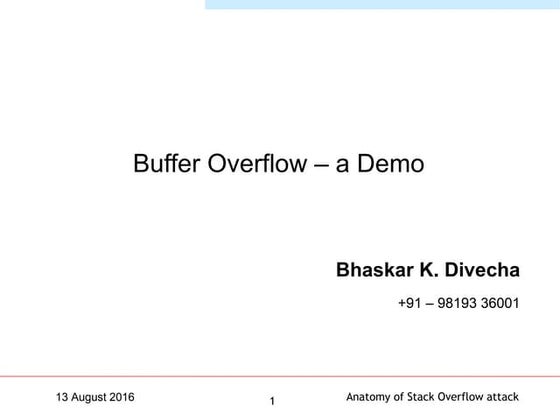 Buffer overflow null