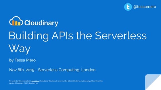 Building APIs the serverless way