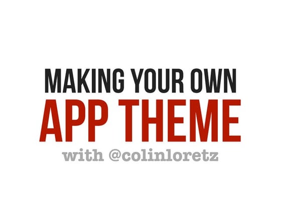 Building App Themes for WordPress