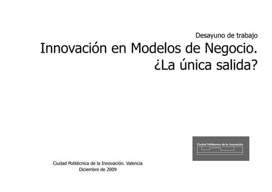 Innovación en modelo de negocio
