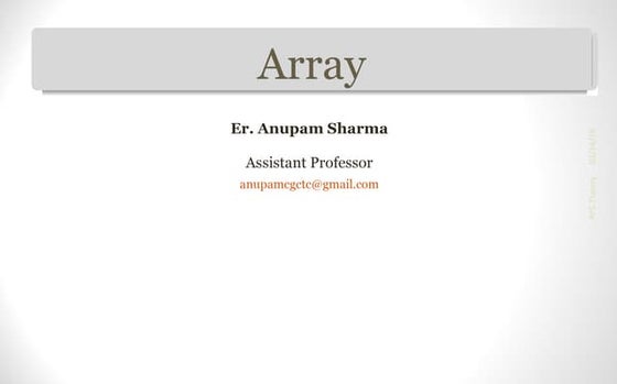 C arrays