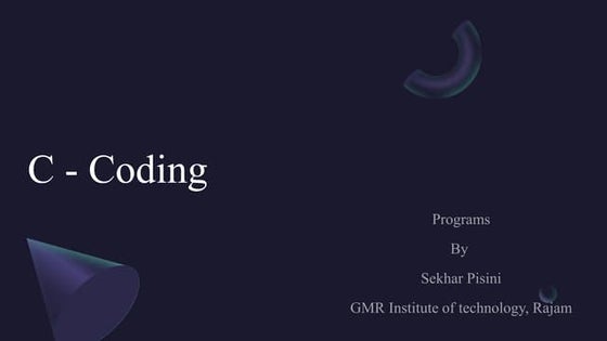 C   coding#1