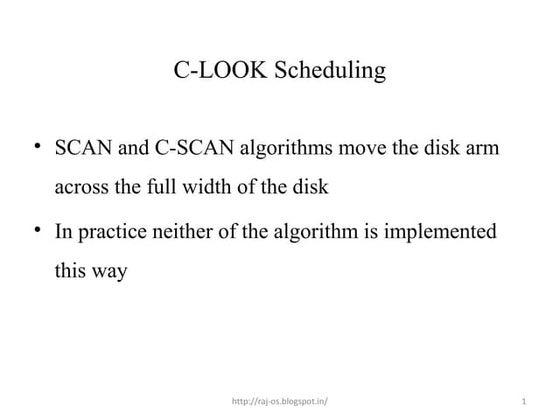 C look scheduling 51 1