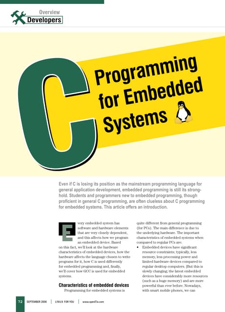 C Programming For Embedded Systems