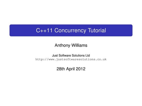 C++11 concurrency