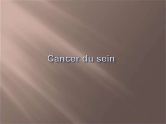 Cancer    du   sien.ppt