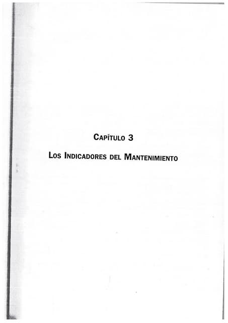Indicadore de mantenimiento (KPI's)