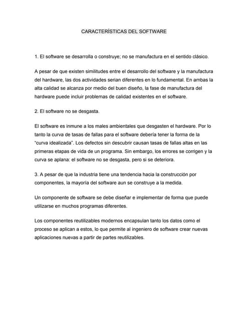 Caracteristicas del software
