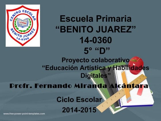 Proyecto colaborativo de Educación Artística