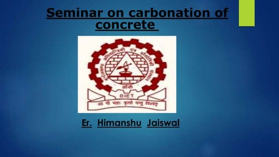 Carbonation of concrete