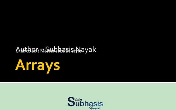 C++ arrays part1