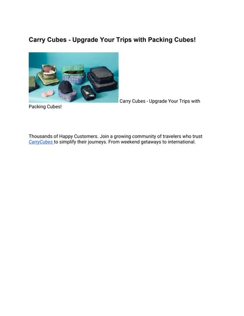 Carry Cubes - Upgrade Your Trips with Packing Cubes!.docx