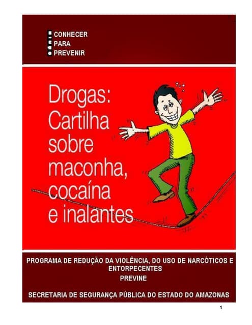 Cartilha   drogas - maconha cocaína e inalantes