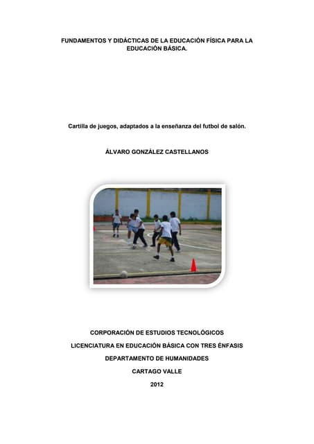 Cartilla de juegos fútbol sala 