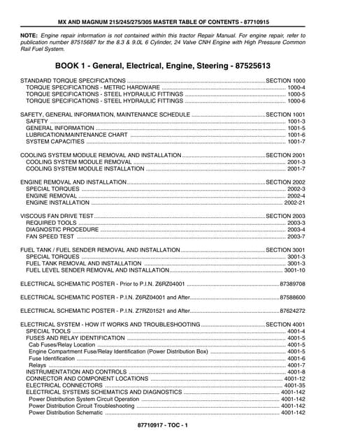 Case ih mx 245 tractor service repair manual