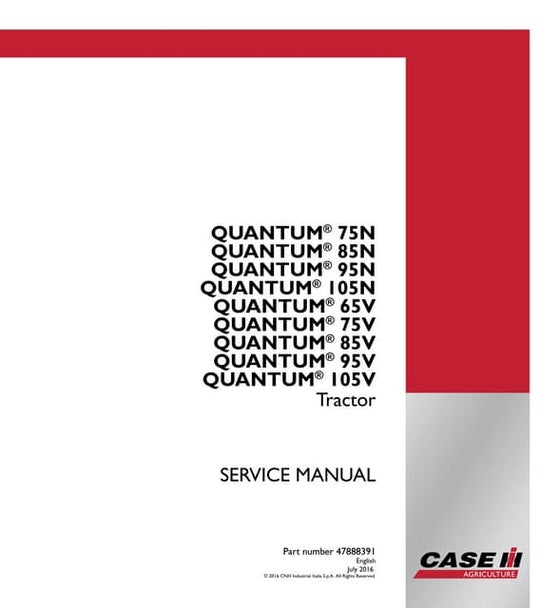 Case ih quantum 75 n tractor service repair manual