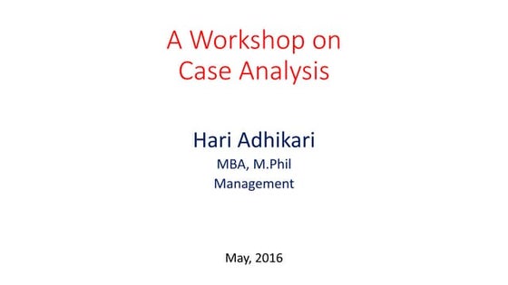 Case study workshop