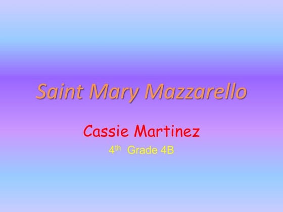Saint Mary Mazzarello # 2