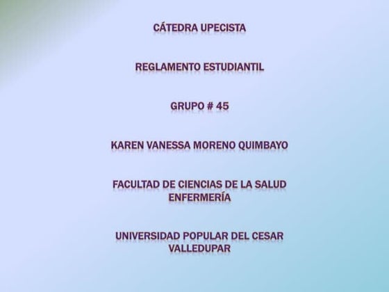 Reglamento Estudiantil UPC  