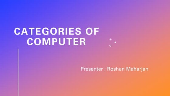 Categories of computer
