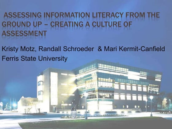 Assessing Information Literacy From the Ground Up