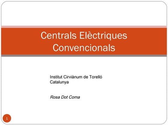 CENTRALS ELÈCTRIQUES 