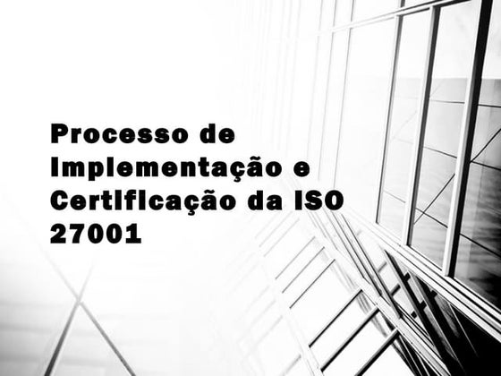 Certificacao iso 27001