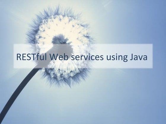 Developing RESTful WebServices using Jersey