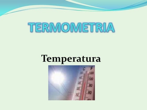 AULA SOBRE Termometria