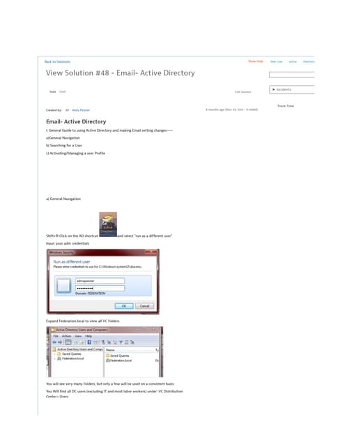 View Solution #48 - Email- Active Directory - Samanage