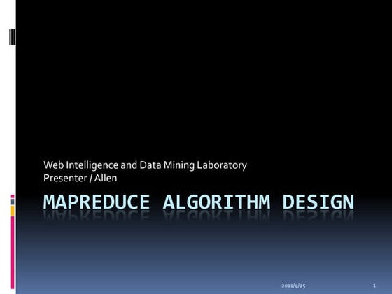 Ch4.mapreduce algorithm design