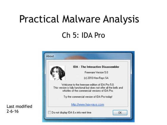 CNIT 126 5: IDA Pro 