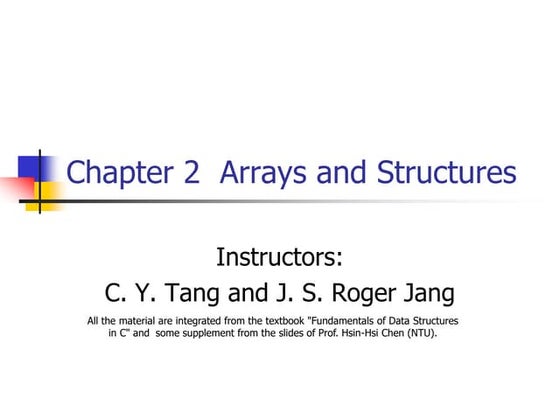 Chap 2  Arrays and Structures.ppt