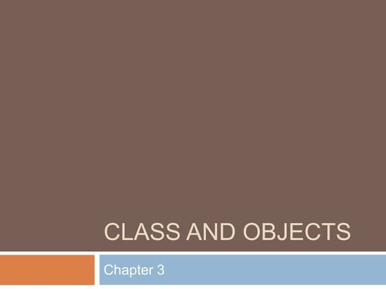 class and objects