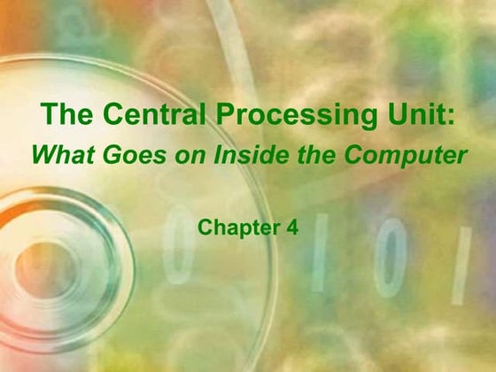The Central Processing Unit(CPU) for Chapter 4