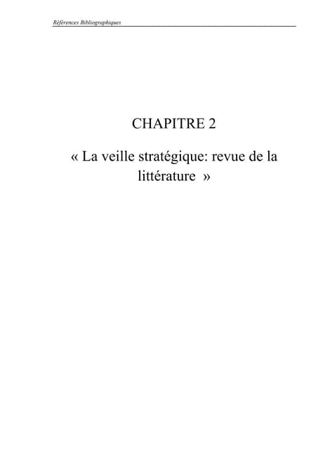 Etude sur la veille stratégique en Tunisie.