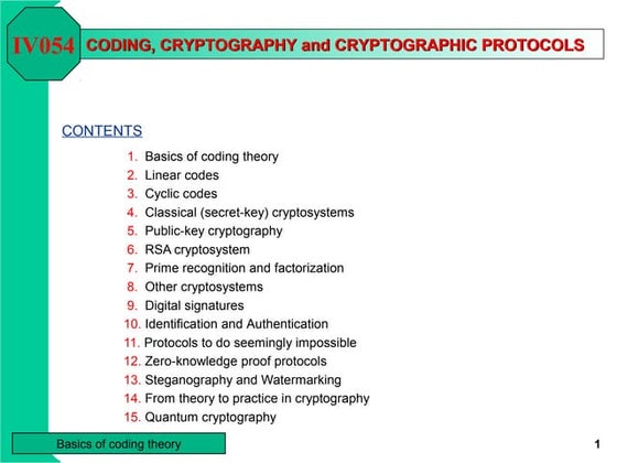 Basics of Coding Theory