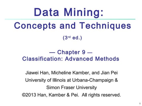 Chapter 09 classification advanced