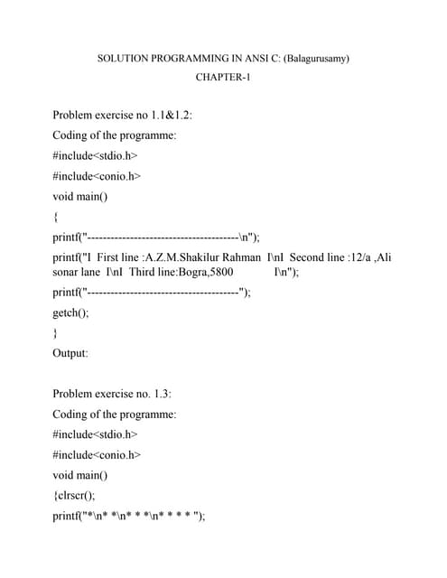 Chapter 1  :  Balagurusamy_ Programming ANsI in C 