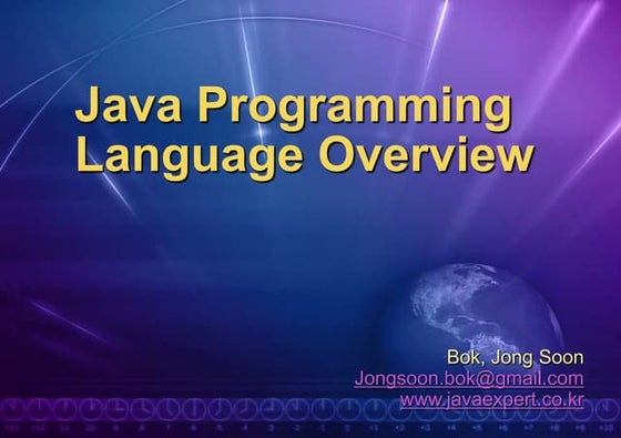 Chapter 1. java programming language overview