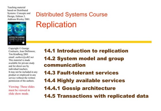 Chapter 14 replication