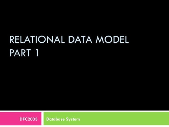 Chapter 2 Relational Data Model-part1