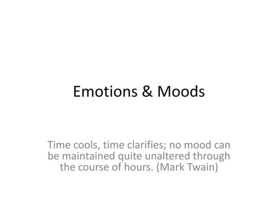 Chapter 4 ob  emotions & moods
