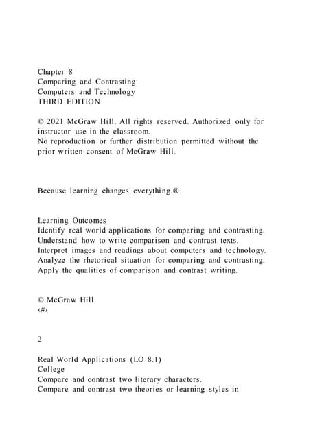 Chapter 8 comparing and contrasting computers and technology