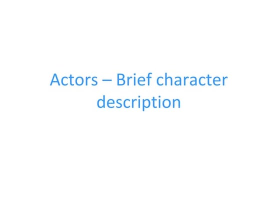 Characters